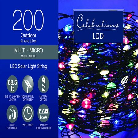 GOLDENGIFTS 16.24 ft. Smart Living LED Micro Multicolor String Christmas Light Bulbs 200 Count GO3302999